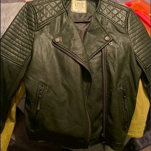 Leather motorcycle jacket